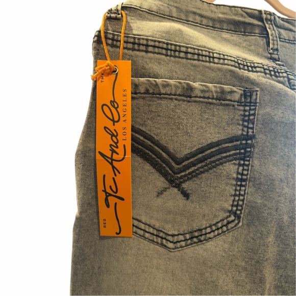 Tc & Co Los Angeles Men's Gray Straight Jeans - Picture 8 of 10
